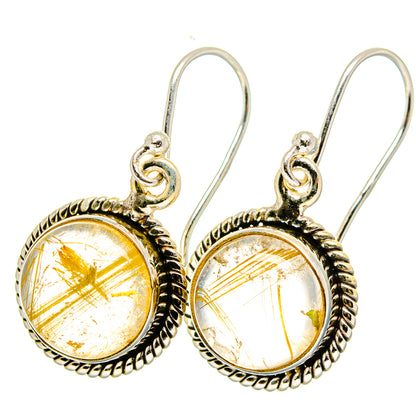 Rutilated Quartz Earrings handcrafted by Ana Silver Co - EARR421345