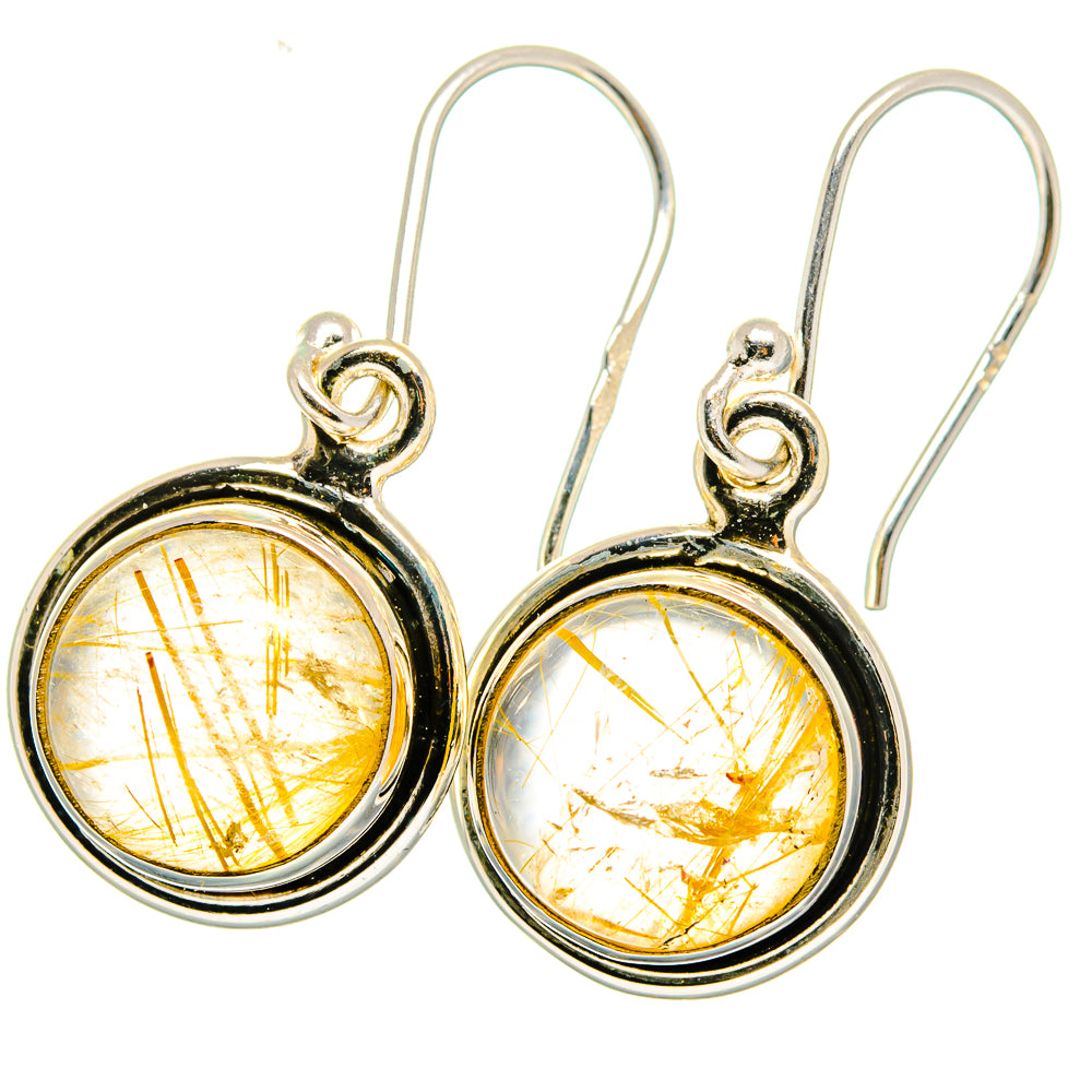 Rutilated Quartz Earrings handcrafted by Ana Silver Co - EARR421350