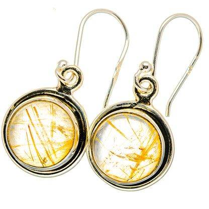 Rutilated Quartz Earrings handcrafted by Ana Silver Co - EARR421350