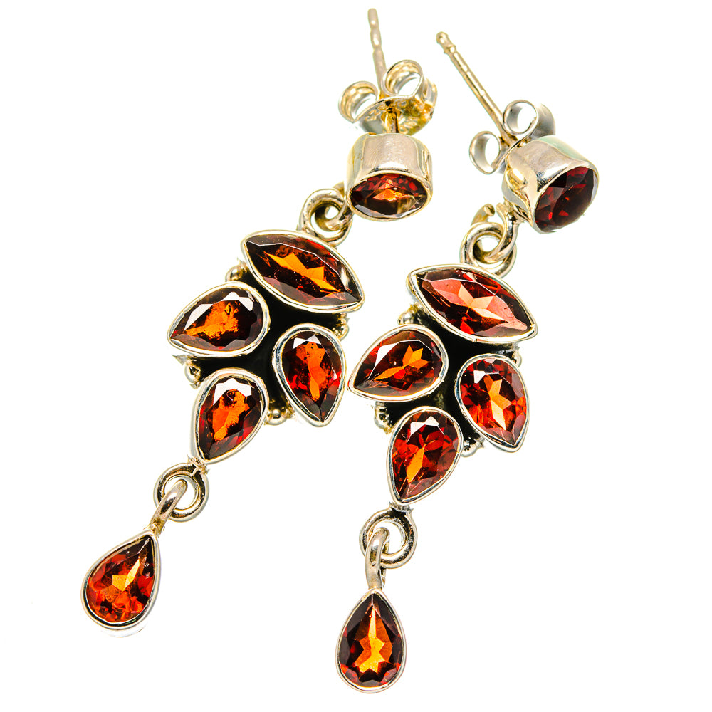 Garnet Earrings handcrafted by Ana Silver Co - EARR421378