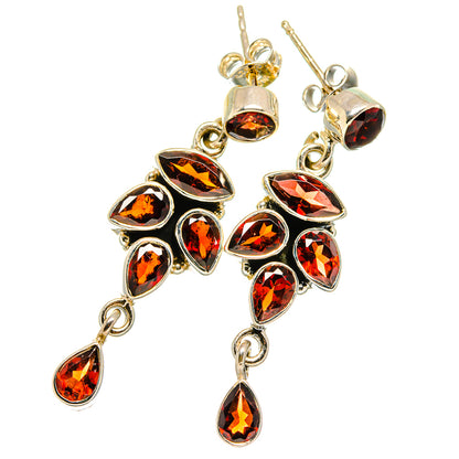 Garnet Earrings handcrafted by Ana Silver Co - EARR421378