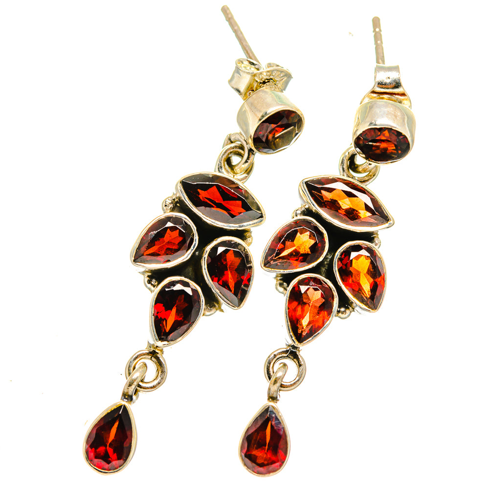 Garnet Earrings handcrafted by Ana Silver Co - EARR421398