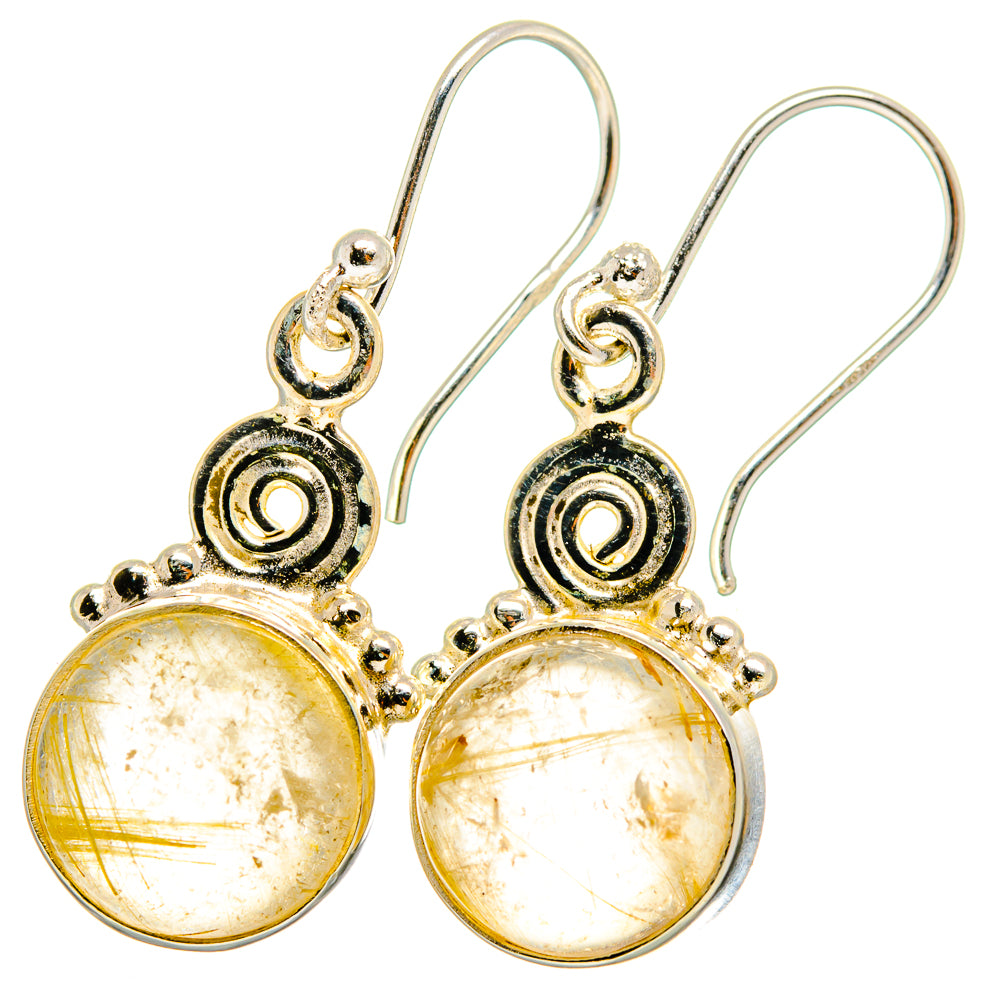 Rutilated Quartz Earrings handcrafted by Ana Silver Co - EARR421409