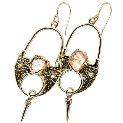 Rose Quartz Earrings handcrafted by Ana Silver Co - EARR421415