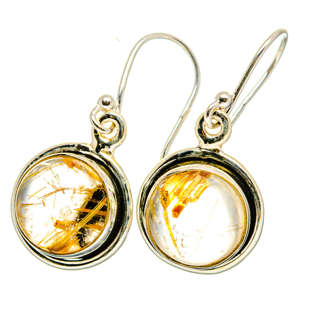 Rutilated Quartz Earrings handcrafted by Ana Silver Co - EARR421426