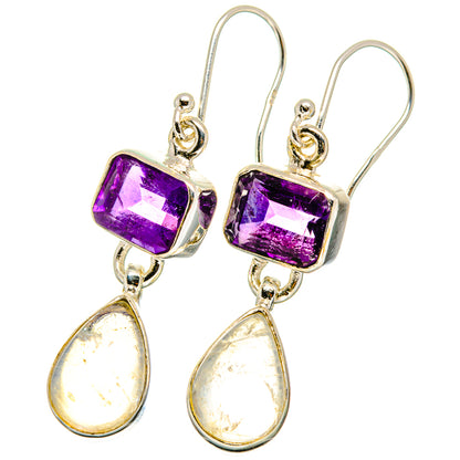 Rainbow Moonstone Earrings handcrafted by Ana Silver Co - EARR421435