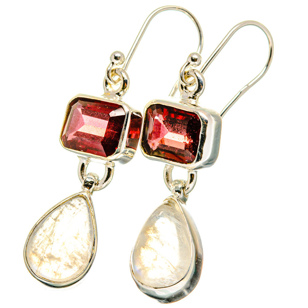 Rainbow Moonstone Earrings handcrafted by Ana Silver Co - EARR421438