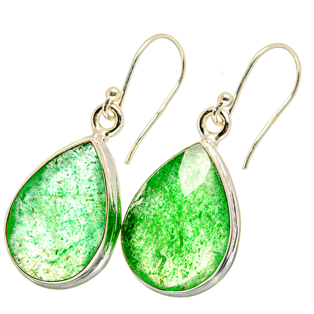 Green Aventurine Earrings handcrafted by Ana Silver Co - EARR421444