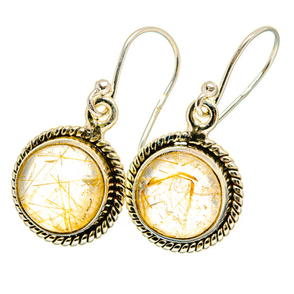 Rutilated Quartz Earrings handcrafted by Ana Silver Co - EARR421450