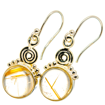 Rutilated Quartz Earrings handcrafted by Ana Silver Co - EARR421474