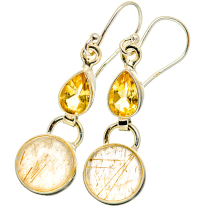 Rutilated Quartz Earrings handcrafted by Ana Silver Co - EARR421477