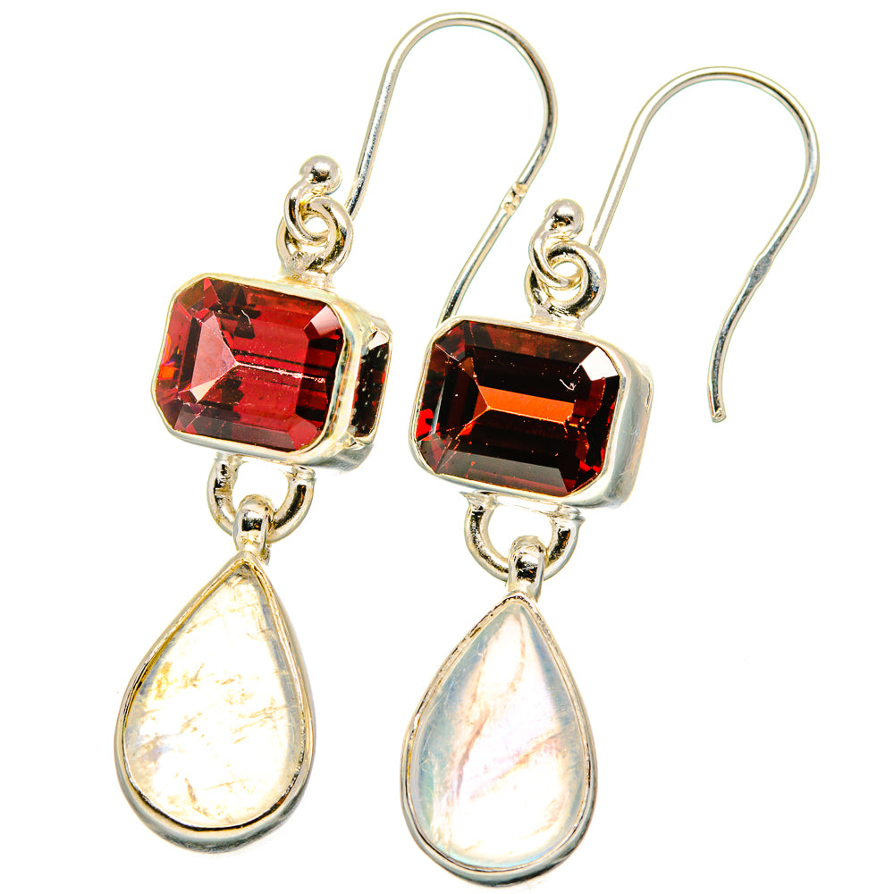 Rainbow Moonstone Earrings handcrafted by Ana Silver Co - EARR421479
