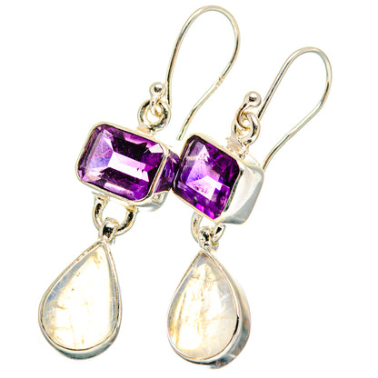 Rainbow Moonstone Earrings handcrafted by Ana Silver Co - EARR421504