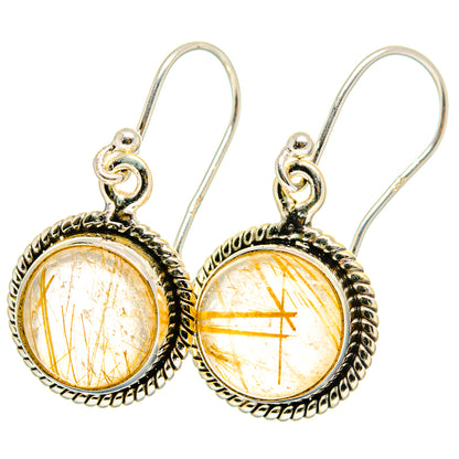 Rutilated Quartz Earrings handcrafted by Ana Silver Co - EARR421520