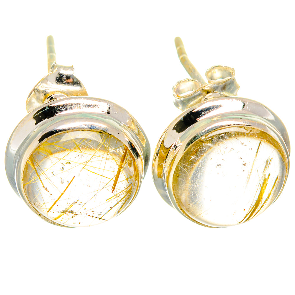 Rutilated Quartz Earrings handcrafted by Ana Silver Co - EARR421523
