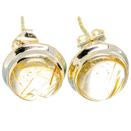 Rutilated Quartz Earrings handcrafted by Ana Silver Co - EARR421523