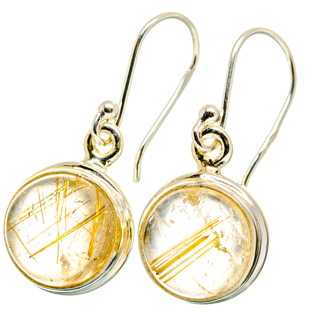Rutilated Quartz Earrings handcrafted by Ana Silver Co - EARR421529