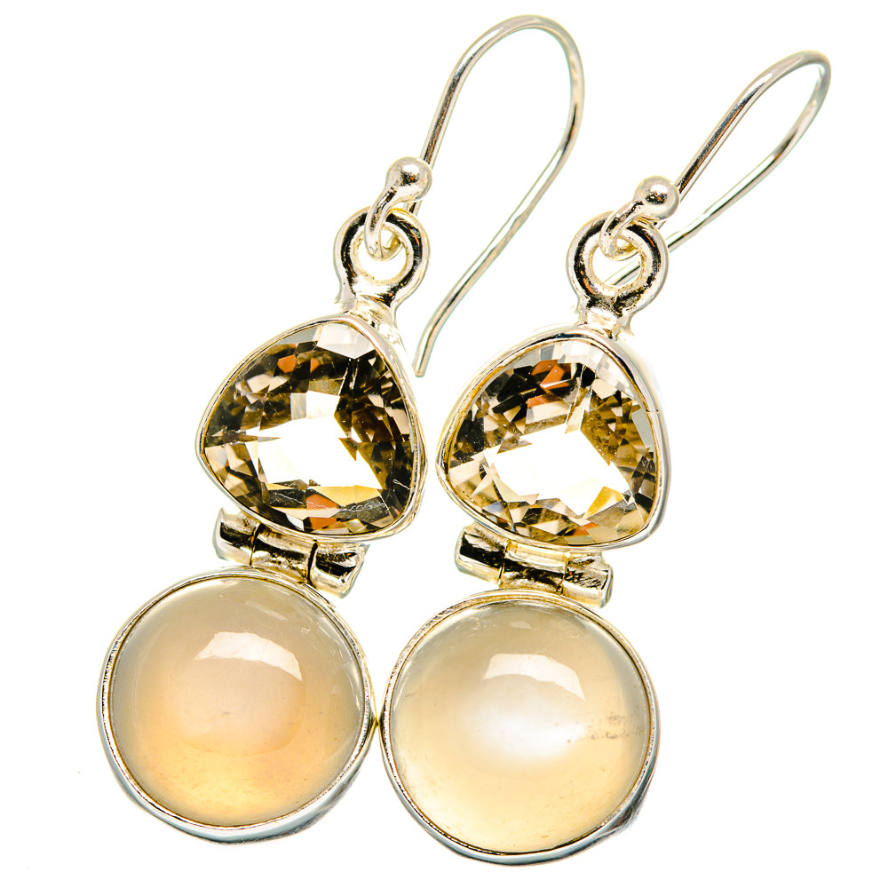 Moonstone Earrings handcrafted by Ana Silver Co - EARR421536