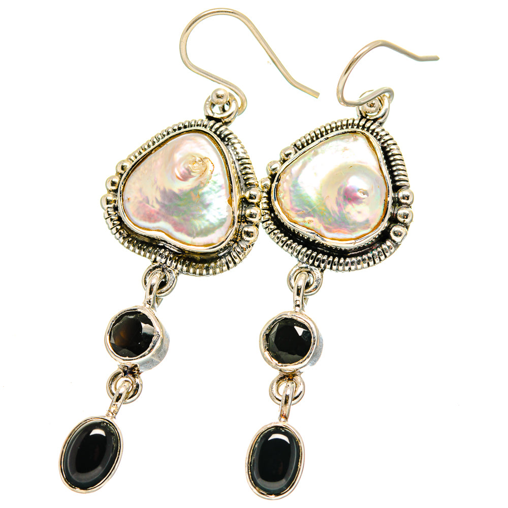 Mother Of Pearl Earrings handcrafted by Ana Silver Co - EARR421539