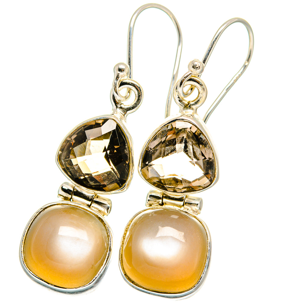 Moonstone Earrings handcrafted by Ana Silver Co - EARR421545