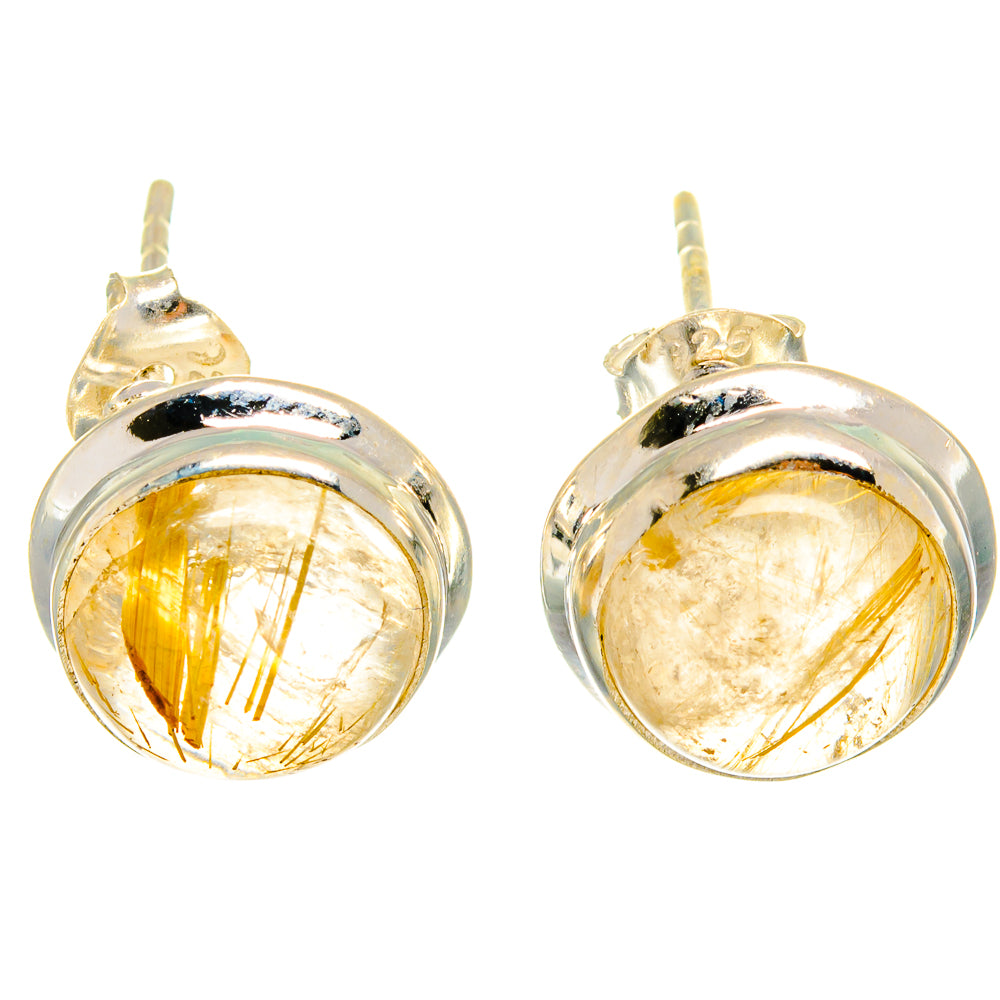 Rutilated Quartz Earrings handcrafted by Ana Silver Co - EARR421554