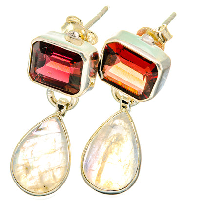 Rainbow Moonstone Earrings handcrafted by Ana Silver Co - EARR421572