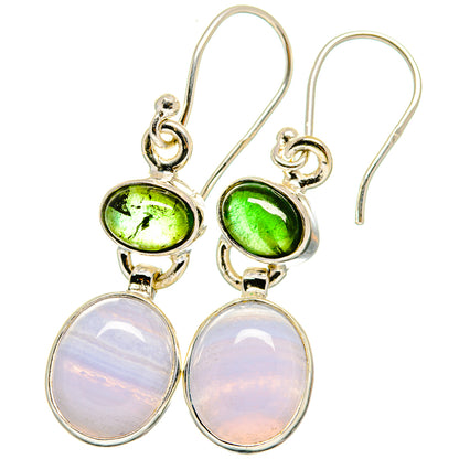 Blue Lace Agate Earrings handcrafted by Ana Silver Co - EARR421577