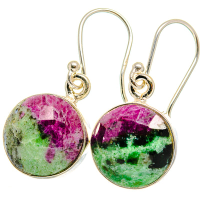 Ruby Zoisite Earrings handcrafted by Ana Silver Co - EARR421579