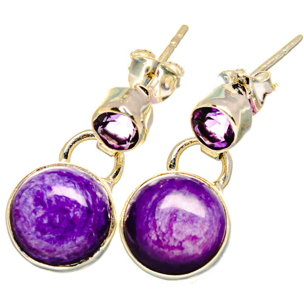 Charoite Earrings handcrafted by Ana Silver Co - EARR421580