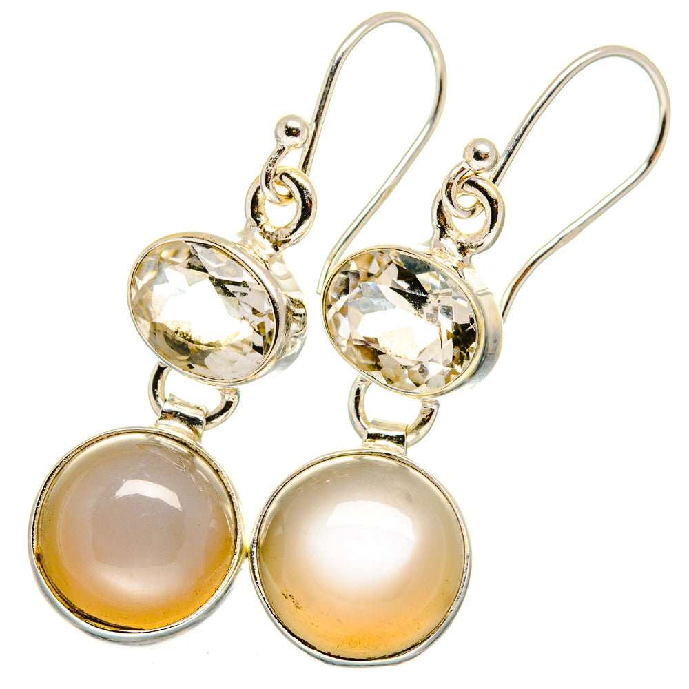 Moonstone Earrings handcrafted by Ana Silver Co - EARR421581