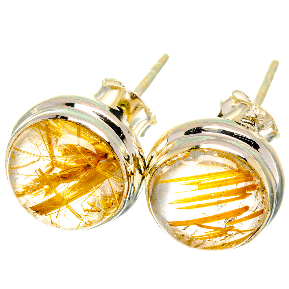 Rutilated Quartz Earrings handcrafted by Ana Silver Co - EARR421584