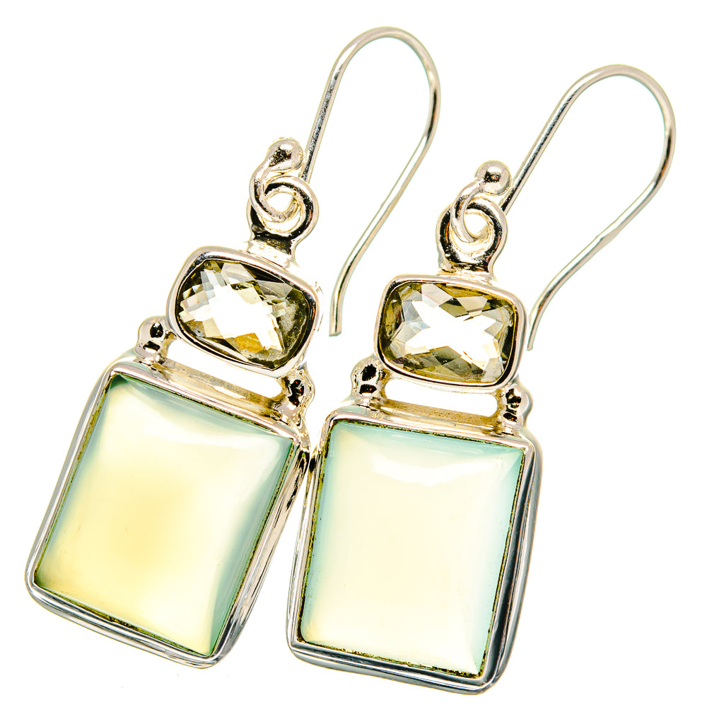 Aqua Chalcedony Earrings handcrafted by Ana Silver Co - EARR421586 - Photo 2