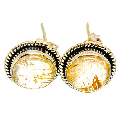 Rutilated Quartz Earrings handcrafted by Ana Silver Co - EARR421589