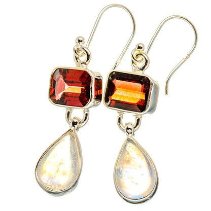 Rainbow Moonstone Earrings handcrafted by Ana Silver Co - EARR421593