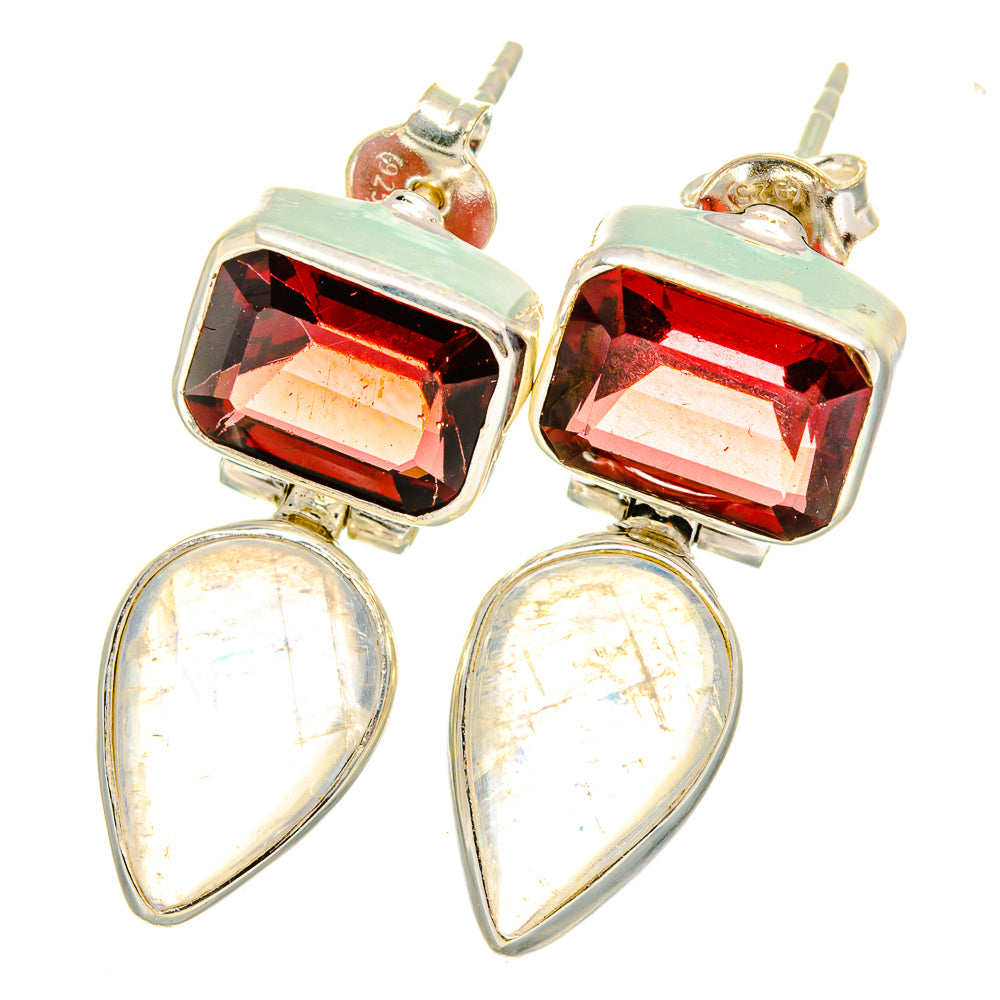 Rainbow Moonstone Earrings handcrafted by Ana Silver Co - EARR421613