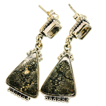 Pyrite Agate Earrings handcrafted by Ana Silver Co - EARR421614