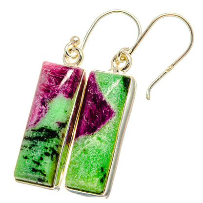 Ruby Zoisite Earrings handcrafted by Ana Silver Co - EARR421616