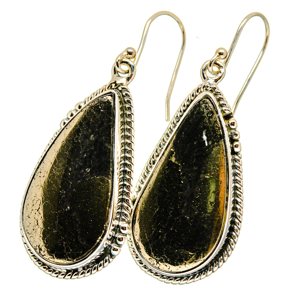 Pyrite Agate Earrings handcrafted by Ana Silver Co - EARR421618