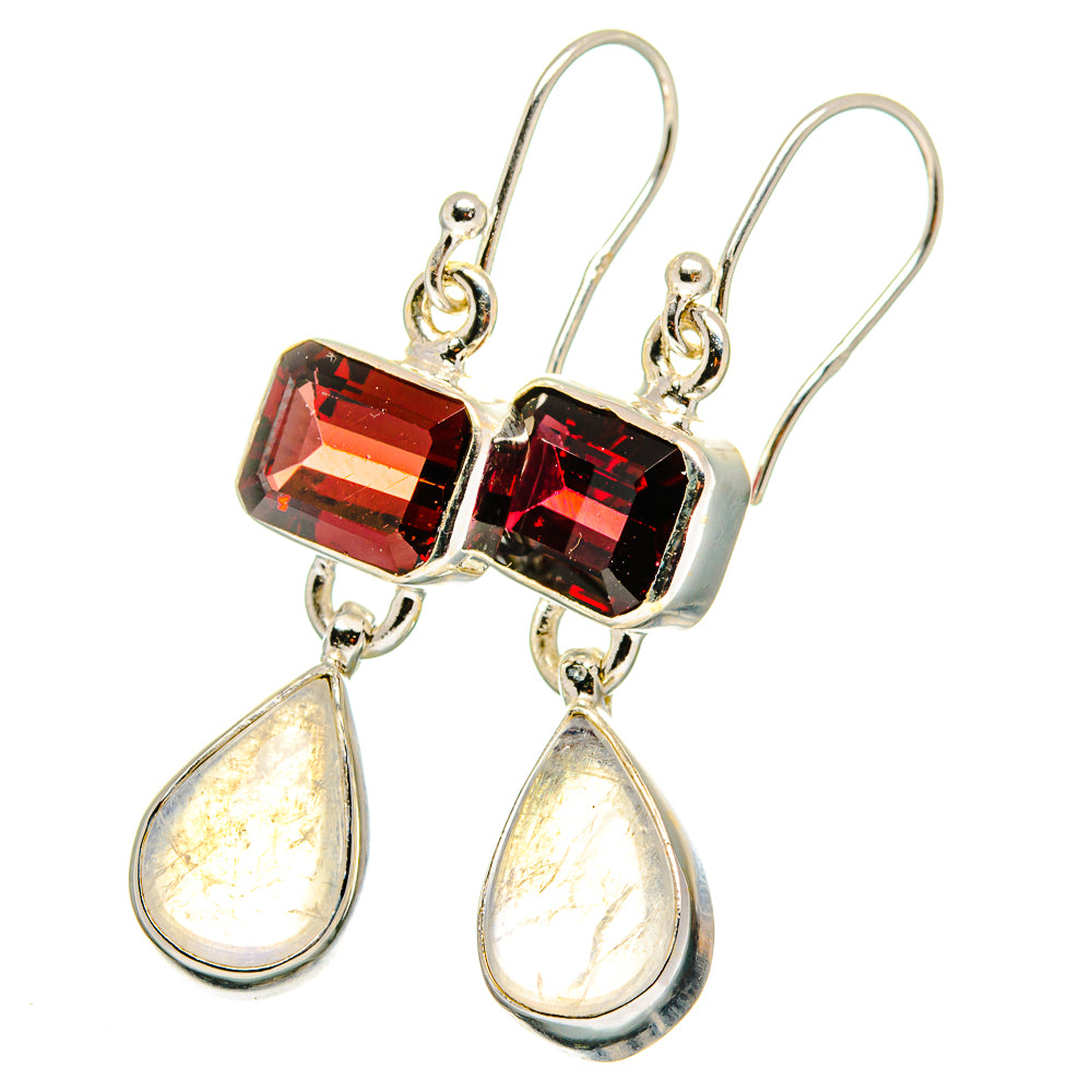 Rainbow Moonstone Earrings handcrafted by Ana Silver Co - EARR421654