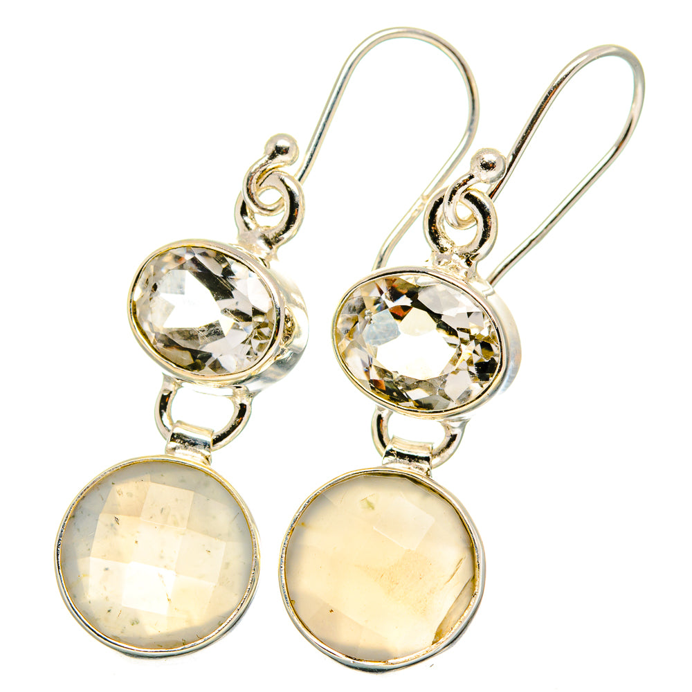 Rainbow Moonstone Earrings handcrafted by Ana Silver Co - EARR421670