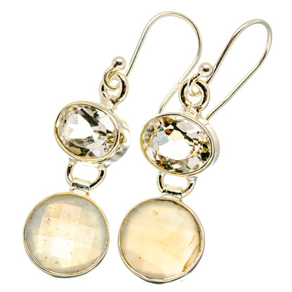 Rainbow Moonstone Earrings handcrafted by Ana Silver Co - EARR421670