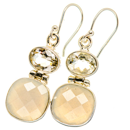 Rainbow Moonstone Earrings handcrafted by Ana Silver Co - EARR421695