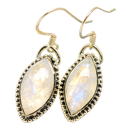 Rainbow Moonstone Earrings handcrafted by Ana Silver Co - EARR421708