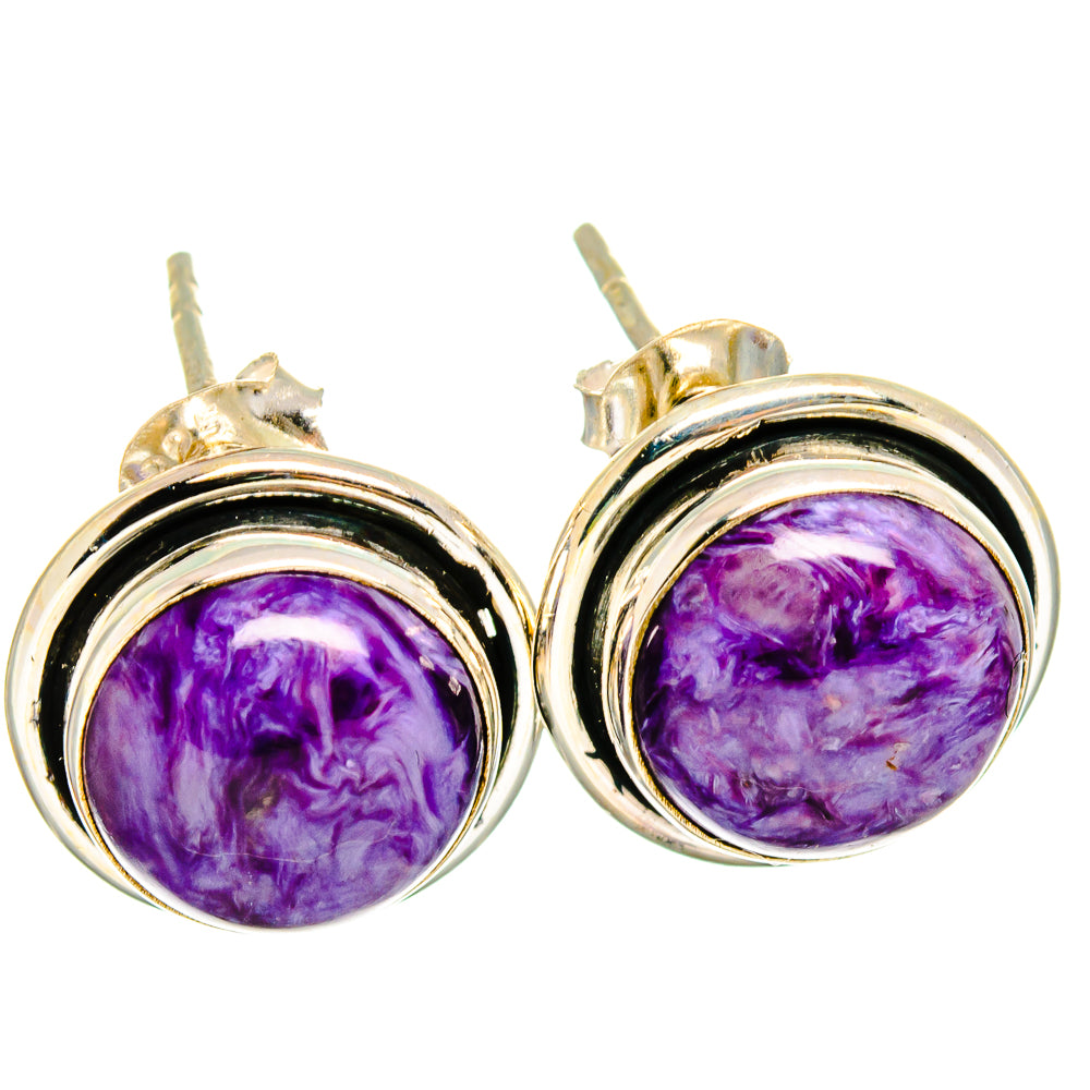 Charoite Earrings handcrafted by Ana Silver Co - EARR421713