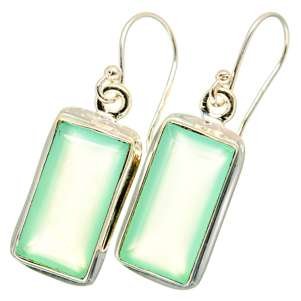 Aqua Chalcedony Earrings handcrafted by Ana Silver Co - EARR421715