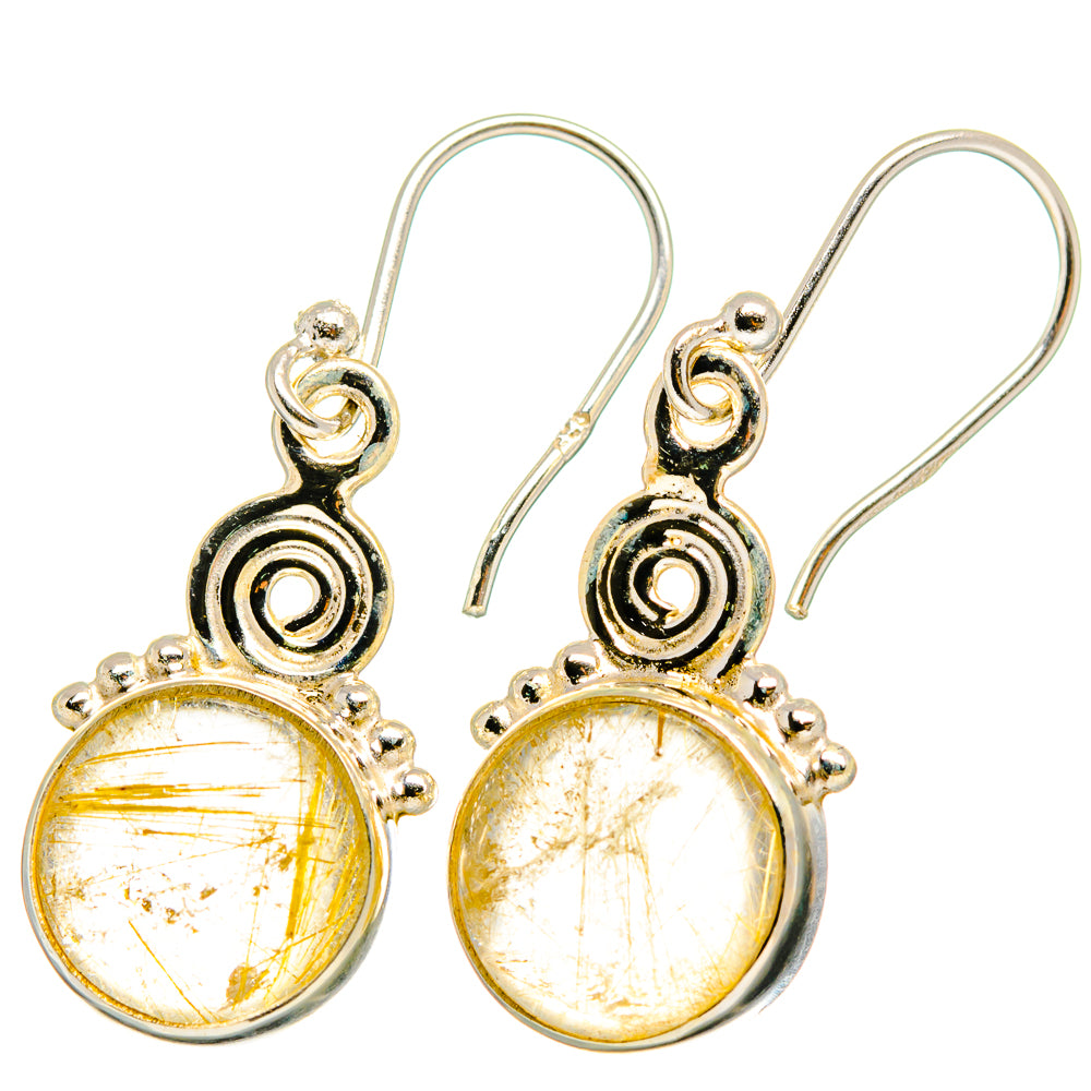 Rutilated Quartz Earrings handcrafted by Ana Silver Co - EARR421716