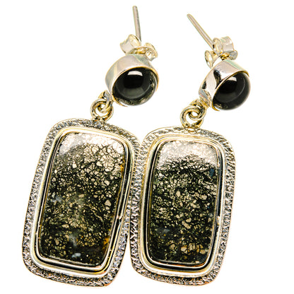 Pyrite Agate Earrings handcrafted by Ana Silver Co - EARR421717