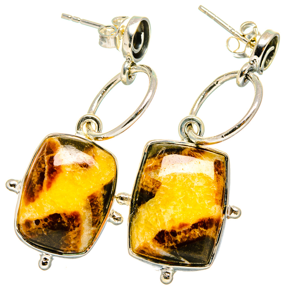 Septarian Nodule Earrings handcrafted by Ana Silver Co - EARR421723