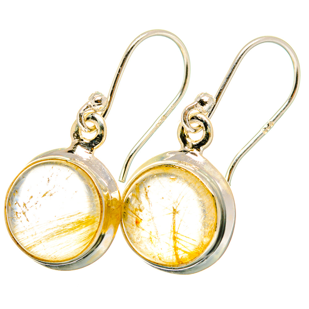 Rutilated Quartz Earrings handcrafted by Ana Silver Co - EARR421728
