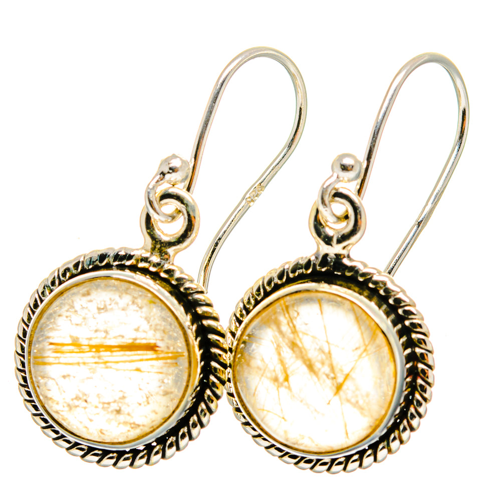 Rutilated Quartz Earrings handcrafted by Ana Silver Co - EARR421739